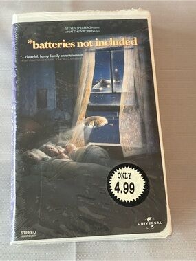 Universal 'batteries not included' VHS - Black, Blue, Cream M13